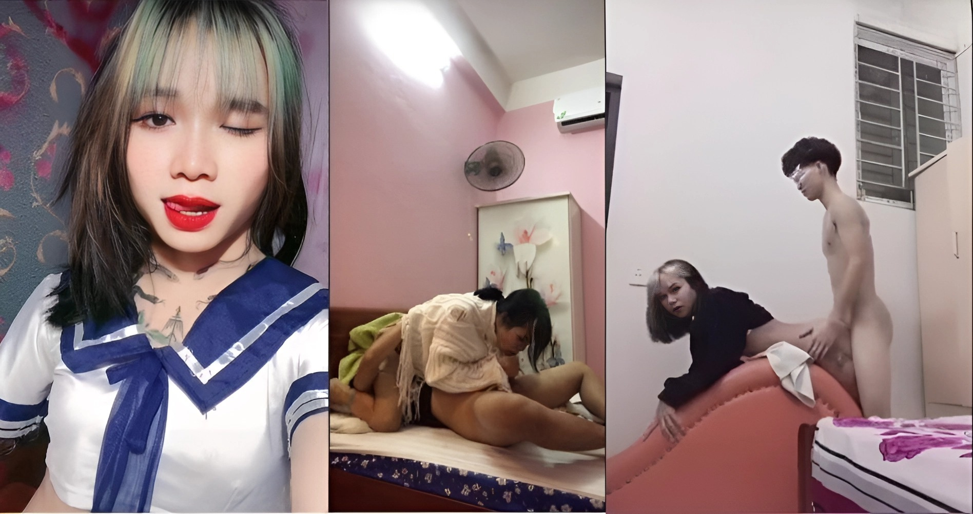 Thuong Den과 그녀의 남자친구는 큰 자지를 가지고 있습니다.
